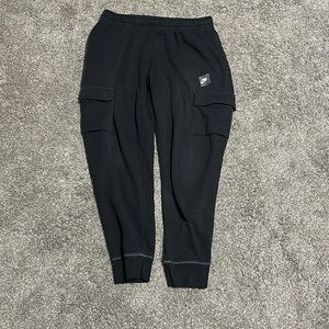 Nike Black Cargo Sweatpants (Men’s Size Large)